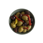 Mixed Pitted Olives with Garlic, Peppers and Mustard 1kg